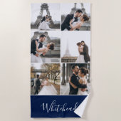 Fotocollage Marine Modern Monogram Strandlaken (Voorkant)