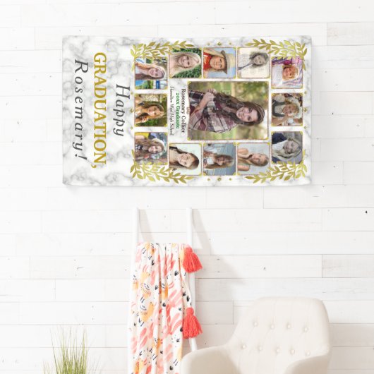 Fotocollage-marmer van de middelbare school spandoek (Insitu)