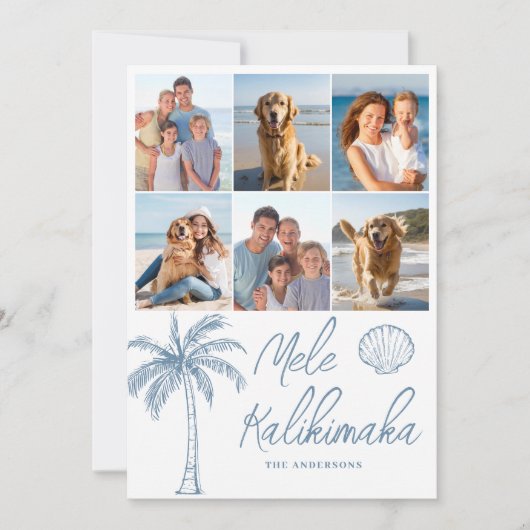 Fotocollage Mele Kalikimaka Christmas Feestdagenkaart (Voorkant)