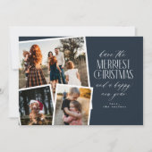 Fotocollage Merriest Christmas Rood en Wit Kaart (Voorkant)