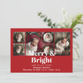 Fotocollage Merry and Bright Birth Aankondiging (Staand voorkant)