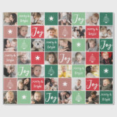 Fotocollage Merry & Bright Christmas Cadeaupapier (Vlak)