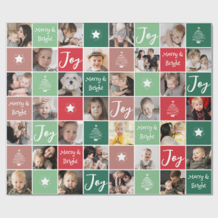 Fotocollage Merry & Bright Christmas Cadeaupapier