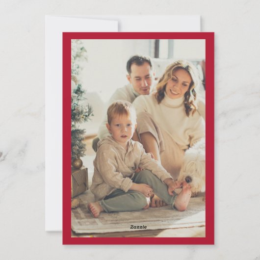 Fotocollage Merry Christmas Retro Typografie Feestdagenkaart (Achterkant)