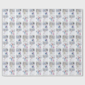 Fotocollage Merry Christmas Wrapping Paper Cadeaupapier (Vlak)