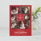 Fotocollage Merry Little Christmas Feestdagenkaart (Staand voorkant)