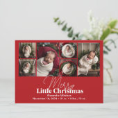 Fotocollage Merry Little Christmas Feestdagenkaart (Staand voorkant)