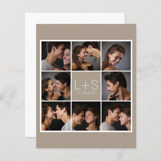 Fotocollage met Monogram Flyer (Voorkant / Achterkant)