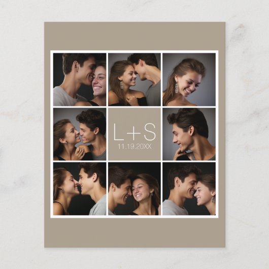 Fotocollage met Monogram Flyer (Voorkant)