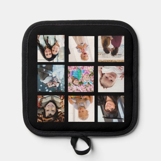 Fotocollage met negen Afbeeldingen Pannenlap (Voorkant)