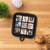 Fotocollage met negen Afbeeldingen Pannenlap (Top down)