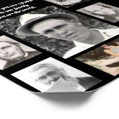 Fotocollage met vaders Quote Rood Poster (Hoek)