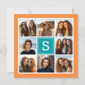 Fotocollage met verjaardagsuitnodiging kaart (Voorkant)