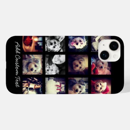 Fotocollage met zwarte achtergrond Case-Mate iPhone case (Achterkant (horizontaal))