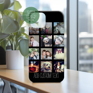 Fotocollage met zwarte achtergrond iPhone 15 case