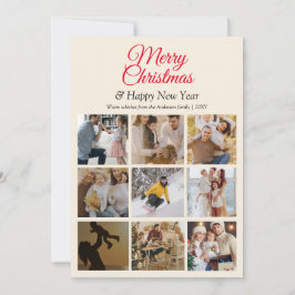 Fotocollage Minimal Simple Modern Christmas Kaart