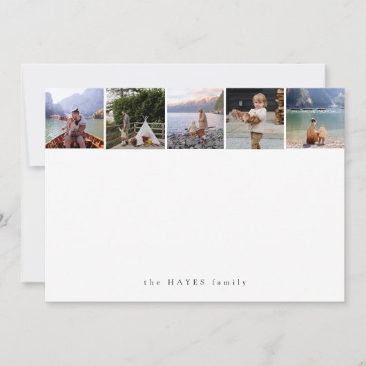 Fotocollage minimalistisch zuiver wit notitiekaartje (Voorkant)