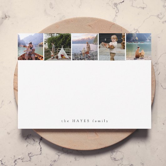 Fotocollage minimalistisch zuiver wit notitiekaartje