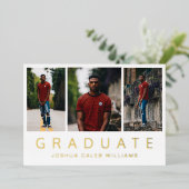 Fotocollage Modern Afstuderen Aankondiging (Staand Voorkant)