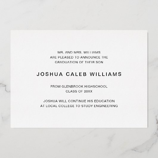 Fotocollage Modern Afstuderen Aankondiging (Achterkant)