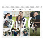 Fotocollage modern creëer uw eigen sjabloon kalender (Hoes)