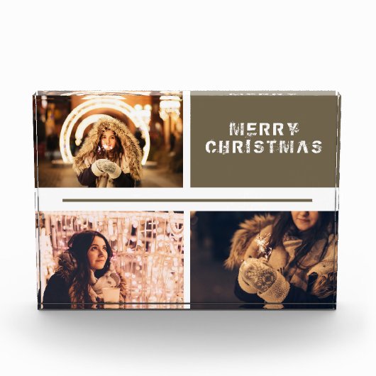 Fotocollage Modern kerstvakantie fotoblok (Voorkant)