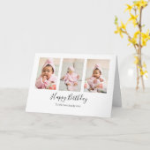 Fotocollage modern papa verjaardagskaart kaart (Gele Bloem)