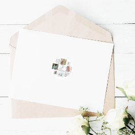 Fotocollage modern tot de beste oma ooit ronde sticker