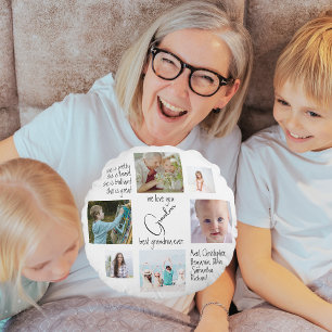Fotocollage Modern We Love You Best Oma Ever Rond Kussen