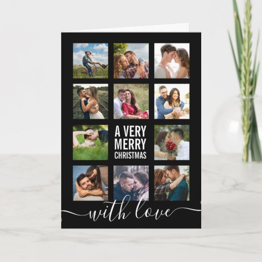 Fotocollage Modern Zeer Vrolijk Kerstfeest Feestdagen Kaart (Voorkant)