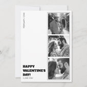 Fotocollage Modern Zwart-Wit Valentijn Feestdagenkaart (Voorkant)