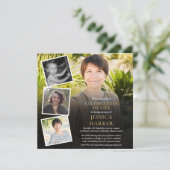 Fotocollage Moderne begrafenis viering van het lev Kaart (Staand voorkant)