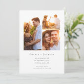 Fotocollage Moderne bruiloft Save The Date (Staand voorkant)