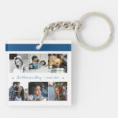 Fotocollage moderne chique familie aandenken sleutelhanger (Achterkant)