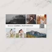 Fotocollage Moderne Eenvoudige QR-code Visitekaartje (Voorkant)