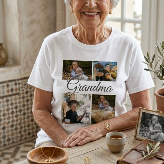 Fotocollage Moderne Lay-out Custom T-shirt voor Fa