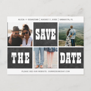 Fotocollage moderne typografie met conservatieve d aankondigingskaart