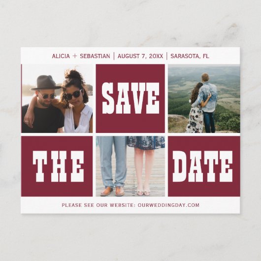 Fotocollage moderne typografie met conservatieve d aankondigingskaart (Voorkant)