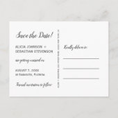 Fotocollage moderne typografie save date bruiloft aankondigingskaart (Achterkant)