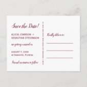 Fotocollage moderne typografie save date bruiloft aankondigingskaart (Achterkant)