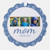 Fotocollage Moeder Kerst Ornament Kaart (Achterkant)