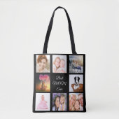 Fotocollage moeder zwart tote bag (Voorkant)