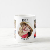 Fotocollage Mok Jaar geboren op Birthday Mam Pap M (Center)