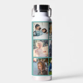 Fotocollage monogram gepersonaliseerd modern groen waterfles (Voorkant)