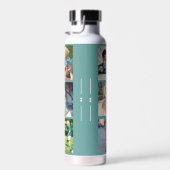 Fotocollage monogram gepersonaliseerd modern groen waterfles (Rechts)