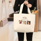 Fotocollage monogram initialen tote bag