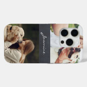 Fotocollage Monogram krijtbord Case-Mate iPhone Case (Achterkant (horizontaal))