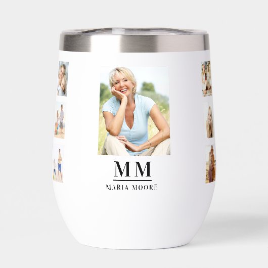 Fotocollage monogram naam (Achterkant)