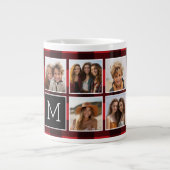 Fotocollage - Monogram Red Black Buffalo Pset Grote Koffiekop (Voorkant)