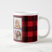 Fotocollage - Monogram Red Black Buffalo Pset Grote Koffiekop (Rechts)